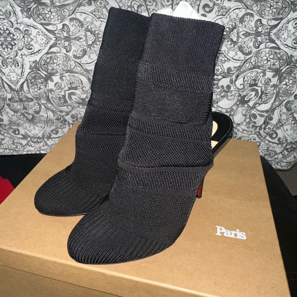 Christian Louboutin Noemi 100 Maille Tricot Nappa (New) (Authentic)
